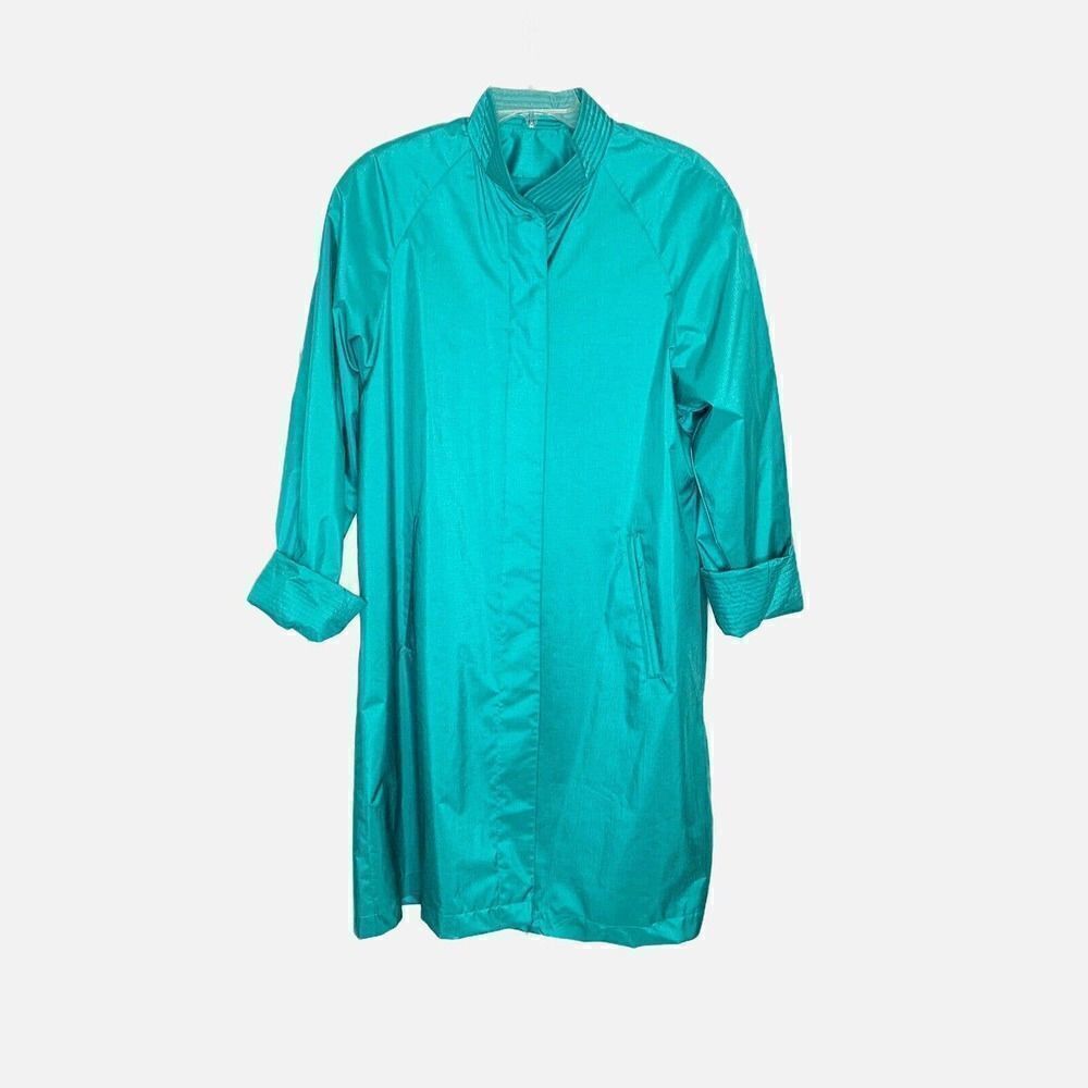 Appleseed’s Teal Green Women’s Long Coat Size 10P Petites